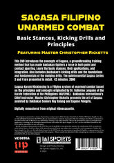 2 DVD Set Sagasa Filipino Unarmed Combat Principles & Training - Christopher Ricketts
